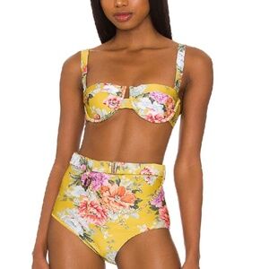 ZIMMERMANN BALCONETTE BIKINI TOP AND CHAIN EMBELLISHED BRIEFS